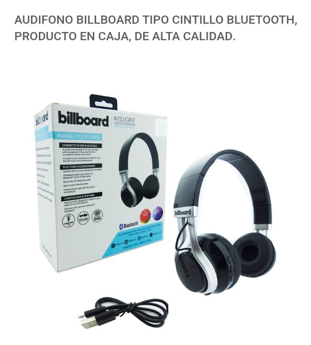 Audifono Cintillo BILLBOARD Bluetooth
